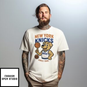 Vintage New York Knicks Since 1946 Nba Basketball Mascot T-Shirt
