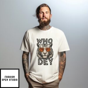 Who Dey Tiger Cincinnati Bengals T-Shirt