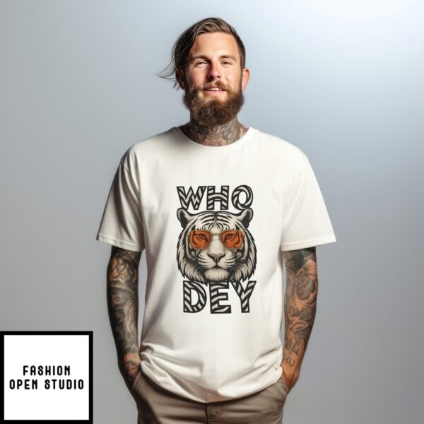 Who Dey Tiger Cincinnati Bengals T-Shirt