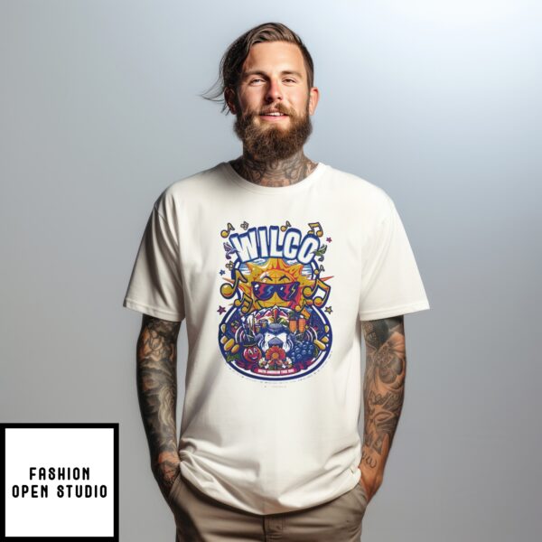 Wilco South American Tour 2025 Gig Poster For Sao Paulo Brazil Uruguay Argentina And Chile The Sun Artwork T-Shirt