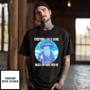 Wizard Everything Is Say Is Satire Unless You Agree With Me T-Shirt