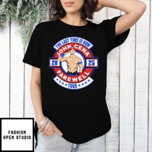 2025 Wwe John Cena Farewell Tour The Last Time Is Now  2 Sides T-Shirt