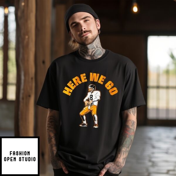 Aaron Rodgers Here We Go Pittsburgh Steelers Caricature T-Shirt