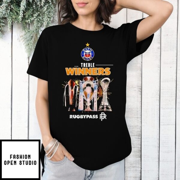 Bath Rugby Premiership Champions 2025 Treble Winners Trophy T-Shirt