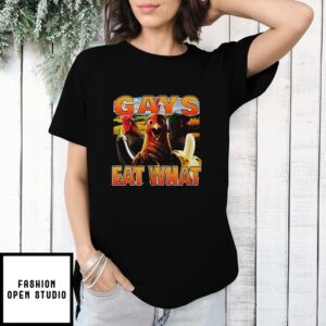 Chicken Gays Eat What Collage T-Shirt