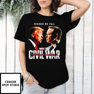 Civil War Captain America Marvel Studios Trump Vs Elon Musk T-Shirt