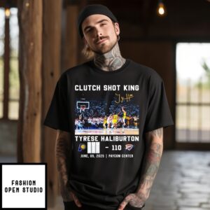 Clutch Shot King Tyrese Haliburton Indiana Pacers Basketball T-Shirt
