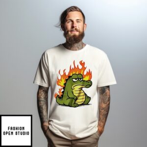 Crocodile On Fire T-Shirt
