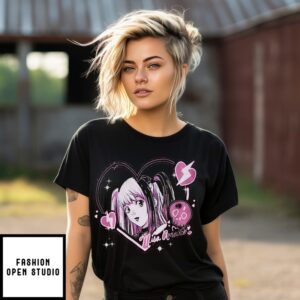 Death Note Misa Pink Heart Portrait T-Shirt