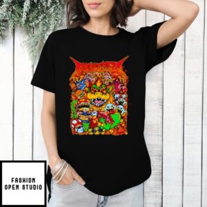 Divided Super Mario Punk Artwork T-Shirt