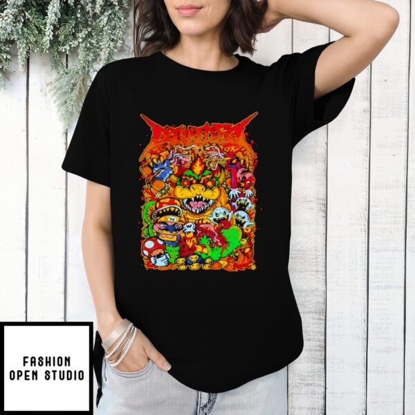 Divided Super Mario Punk Artwork T-Shirt
