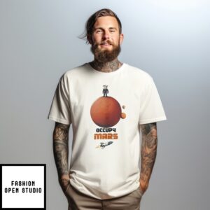 Elon Musk Occupy Mars Cartoon T-Shirt