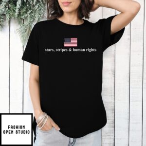 Flag Stars, Stripes And Human Rights T-Shirt