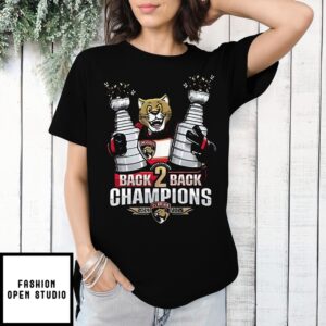 Florida Panthers Back To Back Champions Mascot 2024 2025 T-Shirt