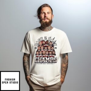 Florida Panthers Hockey Champs Cartoon 2025 T-Shirt