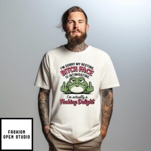 Frog I’M Sorry My Resting Bitch Face Is Intimidating T-Shirt