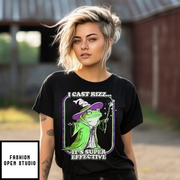 Frog Wizard I Cast Rizz It’S Super Effective T-Shirt