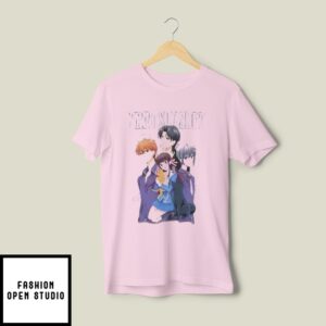 Fruits Basket Group Pink T-Shirt