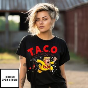Funny Taco Trump Running Always Chickens Out T-Shirt