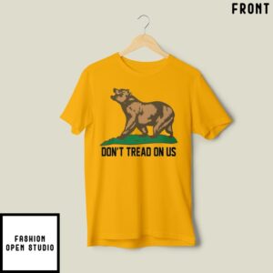 Gadsden Flag California Bear Don’T Tread On Us Ice Protest T-Shirt