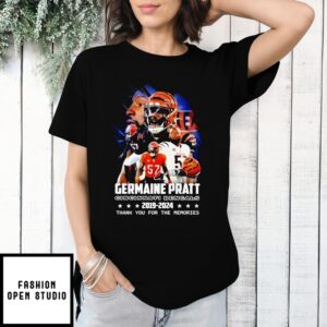 Germaine Pratt Cincinnati Bengals 2019-2024 Signature Thank You For The Memories T-Shirt