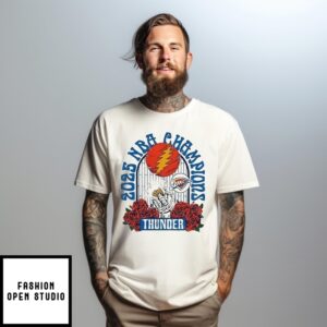 Grateful Dead Oklahoma City Thunder Nba Finals National Basketball Champs 2025 T-Shirt