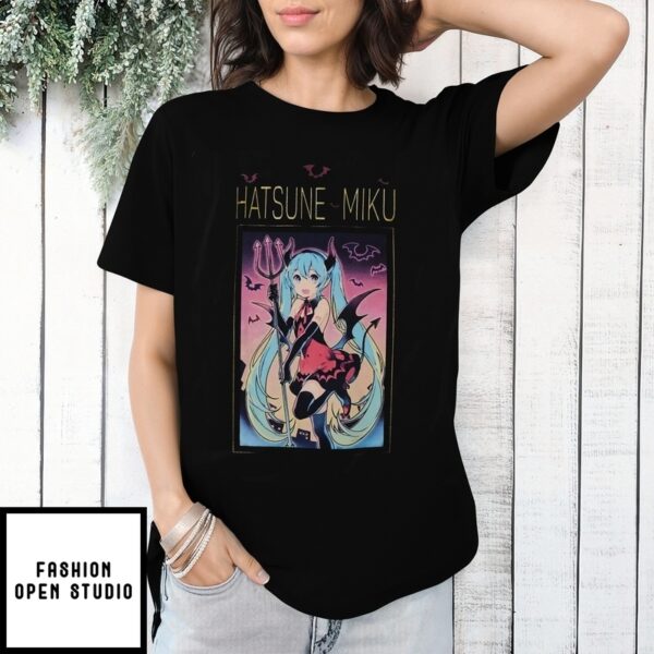 Hatsune Miku Devil Costume Metallic Details T-Shirt