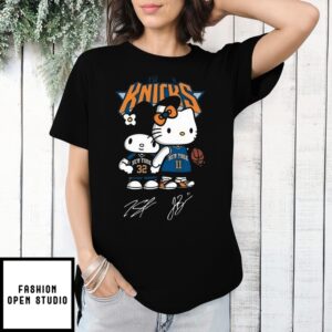 Hello Kitty Knicks Brunson And Towns Signature T-Shirt