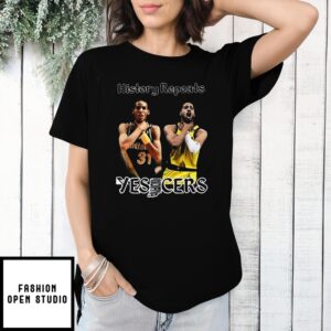 History Repeats Reggie Miller And Tyrese Haliburton Chokeyes Cers T-Shirt