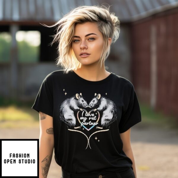 I Love My Rat Partner Heart T-Shirt