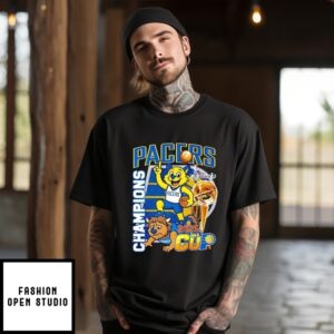 Indiana Pacers Beat Oklahoma City Thunder Champions 2025 Nba Finals Mascots T-Shirt