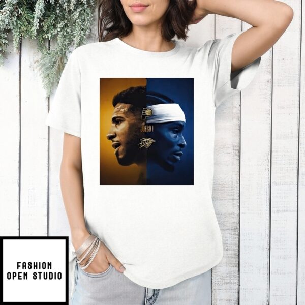 Indiana Pacers Vs Oklahoma City Thunder 2025 Nba Finals Face Players T-Shirt