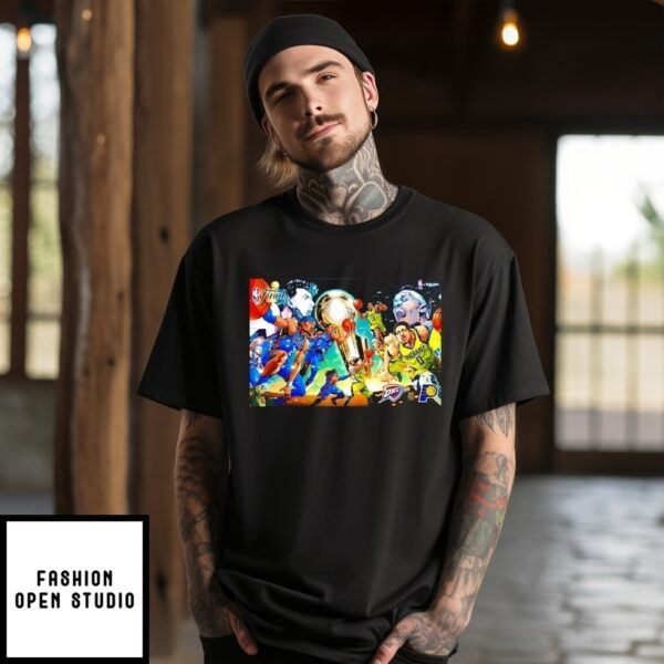 Indiana Vs. Thunder Anime 2025 Nba  T-Shirt