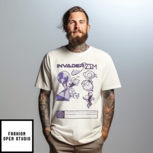 Invader Zim Purple Grid T-Shirt
