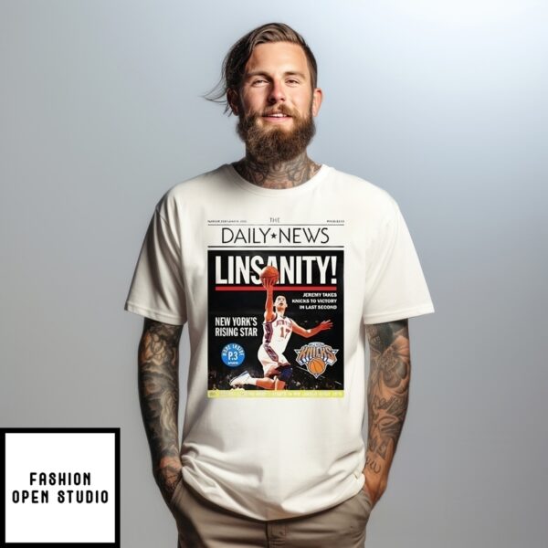 Jeremy Lin New York Knicks New York’S Rising Star Newspaper T-Shirt