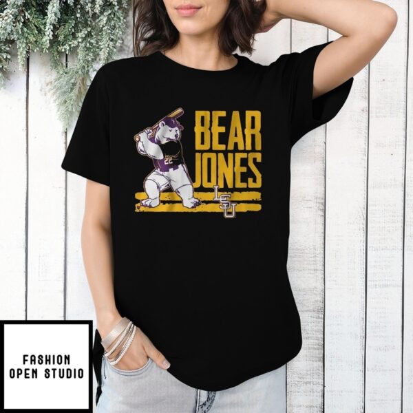 Lsu Baseball Jared Jones Bear T-Shirt