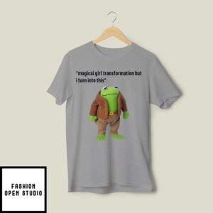 Magical Girl Transformation But I Turn Into This Frog And Toad Meme T-Shirt