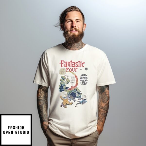 Marvel The Fantastic Four Comic Book Cover T-Shirt