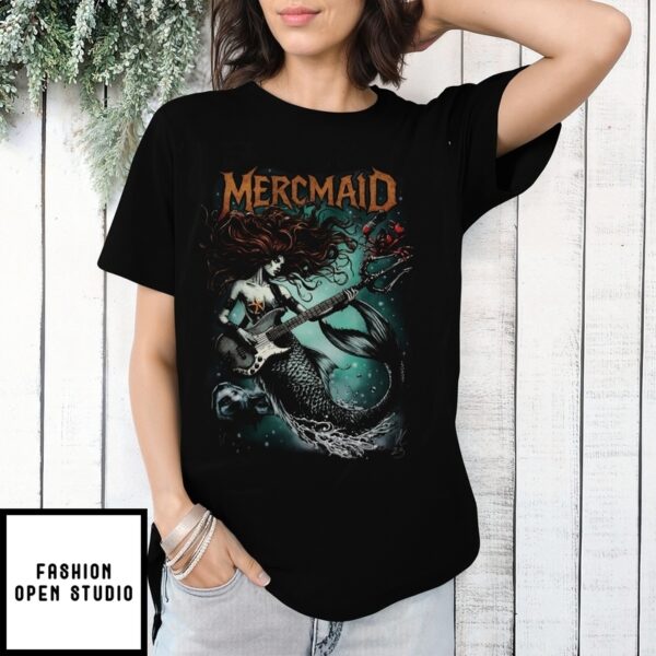 Mercmaid With Guitar T-Shirt