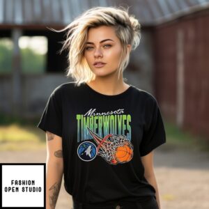 Minnesota Timberwolves On Fire Logo T-Shirt