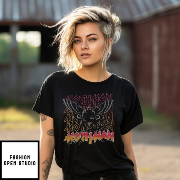 Mothman Metal Font T-Shirt