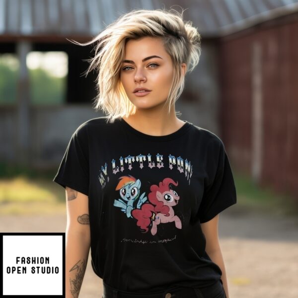 My Little Pony Friendship Is Magic Metal Off-The-Shoulder Girls Crop T-Shirt