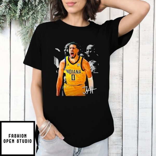 Nba Finals 2025 Tyrese Haliburton Indiana Pacers Signature T-Shirt