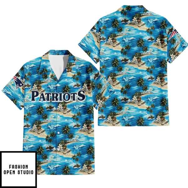 New England Patriots Tropical Hawaiian T-Shirt