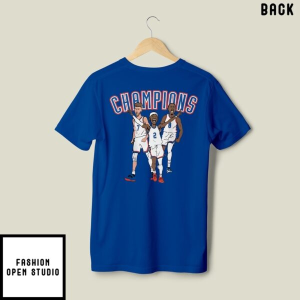 Okc Big 3 Champions Chet Holmgren Shai Gilgeous-Alexander Jalen Williams T-Shirt
