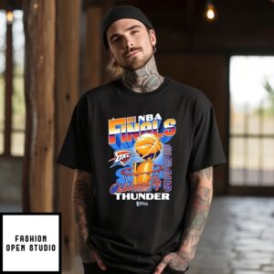 Okc Thunder 2025 Nba Finals Vintage Hoop And Trophy T-Shirt