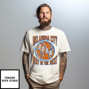 Oklahoma City Thunder 2025 Best In The West Ball T-Shirt