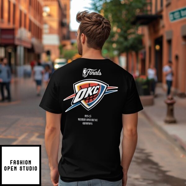 Oklahoma City Thunder 2025 Western Conference Champions Basketball T-Shirt