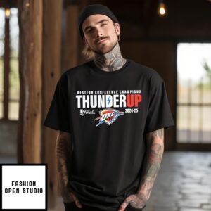Oklahoma City Thunder 2025 Western Conference Champions Playoff T-Shirt