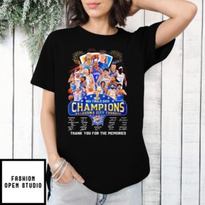 Oklahoma City Thunder Nba Finals 2025 Champion Thank You For The Memories Signatures T-Shirt